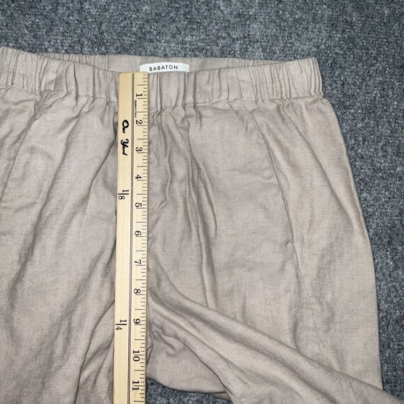 Babaton Aritzia Pants Womens Size XS Beige Dexter Linen Blend Jogger Casual - Picture 5 of 11